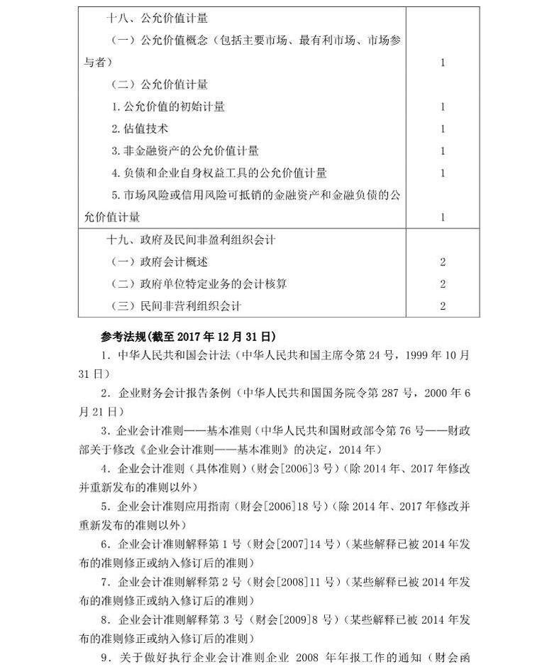 注冊會計(jì)師《會計(jì)》考試大綱
