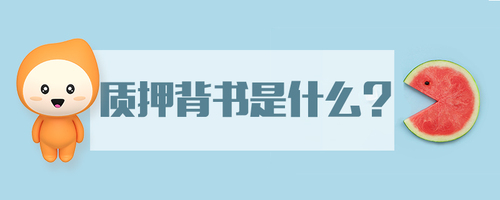 質(zhì)押背書(shū)是什么 質(zhì)押背書(shū)是什么
