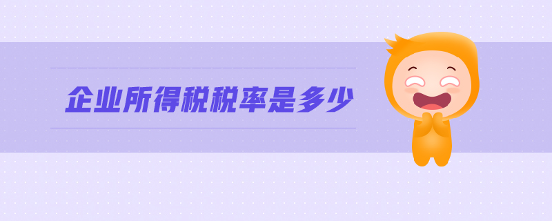 企業(yè)所得稅稅率是多少