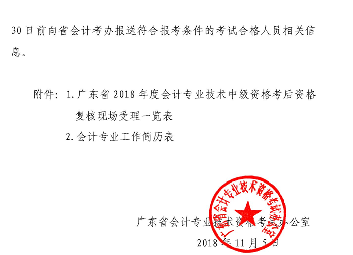  廣東2018年中級會(huì)計(jì)考后資格審核