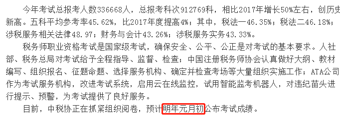 稅務(wù)師成績查詢