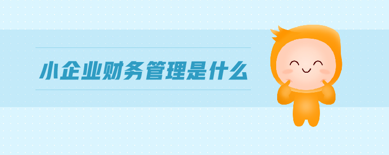 小企業(yè)財務管理是什么 小企業(yè)財務管理是什么