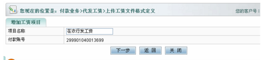 輸入“項(xiàng)目名稱”，點(diǎn)擊“下一步”