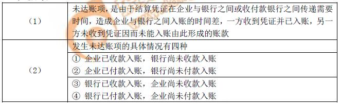 初級會計未達賬項