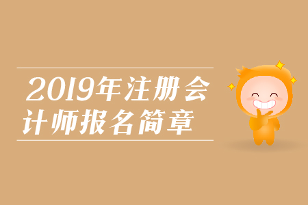 廣西省2019年注冊會計師全國統(tǒng)一考試報名簡章已公布