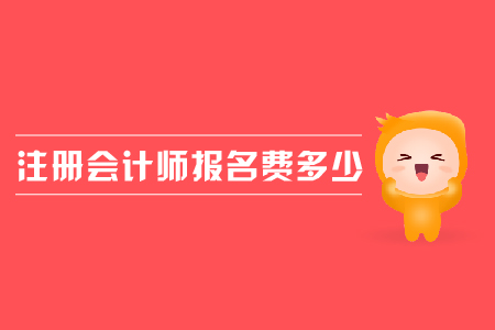 2019年注冊會計師報名費多少