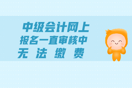 中級會計網(wǎng)上報名一直審核中，無法繳費怎么辦？
