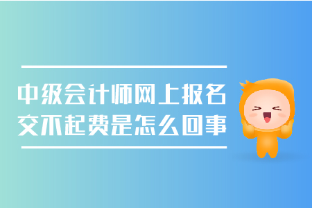 中級會計(jì)師網(wǎng)上報(bào)名交不上費(fèi)是怎么回事？