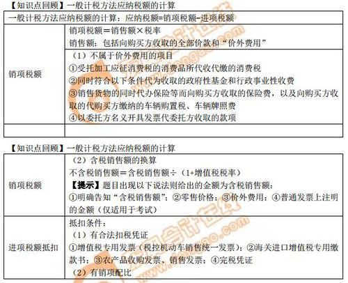 一般計(jì)稅方法應(yīng)納稅額的計(jì)算