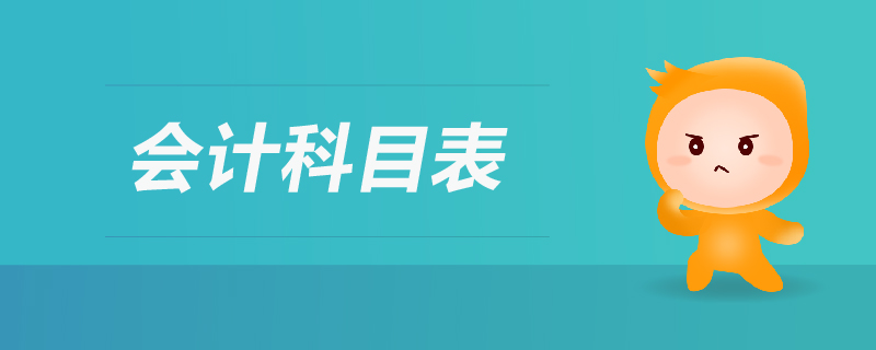 會計科目表 會計科目表