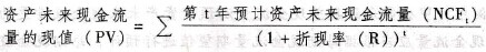資產(chǎn)未來(lái)現(xiàn)金流的現(xiàn)值
