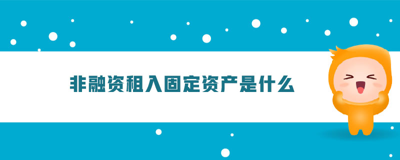 非融資租入固定資產(chǎn)是什么 非融資租入固定資產(chǎn)是什么