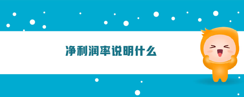 凈利潤率說明什么 凈利潤率說明什么