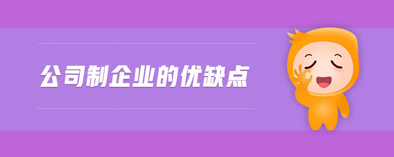 公司制企業(yè)的優(yōu)缺點 公司制企業(yè)的優(yōu)缺點