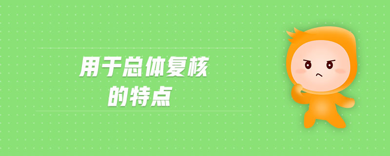 用于總體復(fù)核的特點(diǎn)