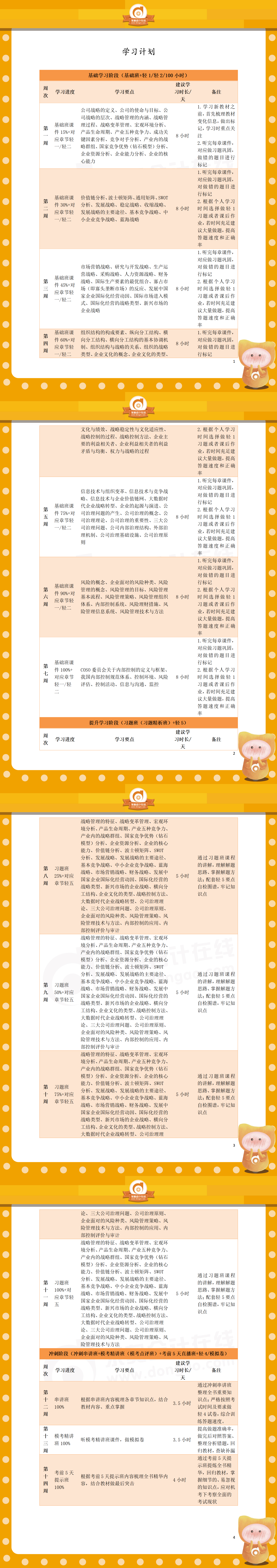 注會戰(zhàn)略百天學(xué)習(xí)計劃