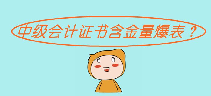 中級會計職稱含金量爆表？別不信！一文帶你了解證書潛力！