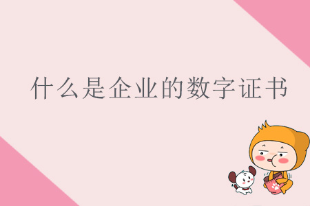 什么是企業(yè)的數(shù)字證書？