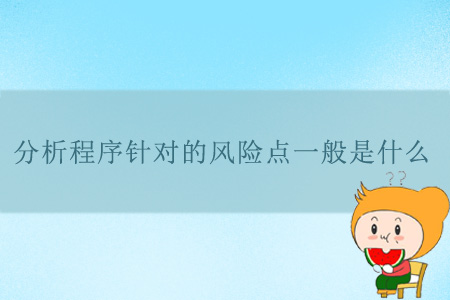 分析程序針對(duì)的風(fēng)險(xiǎn)點(diǎn)一般是什么？
