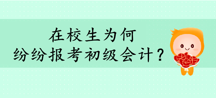 在校生為何紛紛報考初級會計？考下證有什么用？