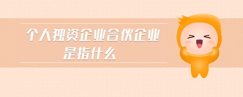 個人獨資企業(yè)合伙企業(yè)是指什么