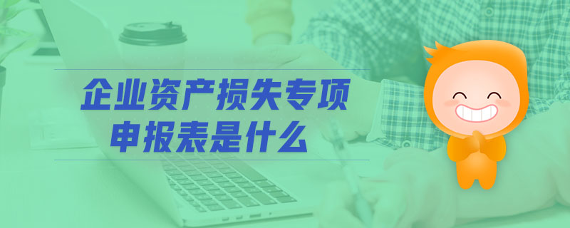 企業(yè)資產(chǎn)損失專項申報表是什么 企業(yè)資產(chǎn)損失專項申報表是什么