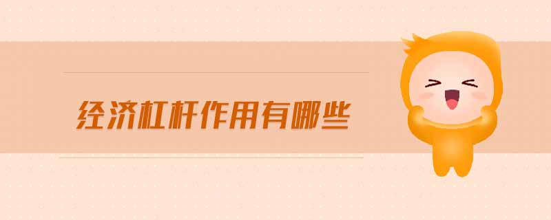 經(jīng)濟杠桿作用有哪些