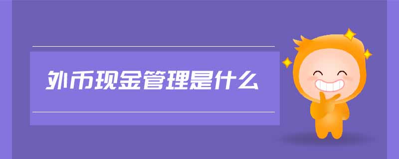 外幣現(xiàn)金管理是什么