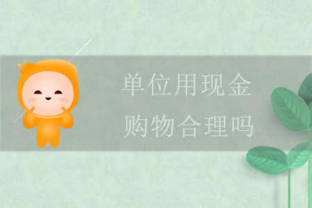 單位用現(xiàn)金購物合理嗎？
