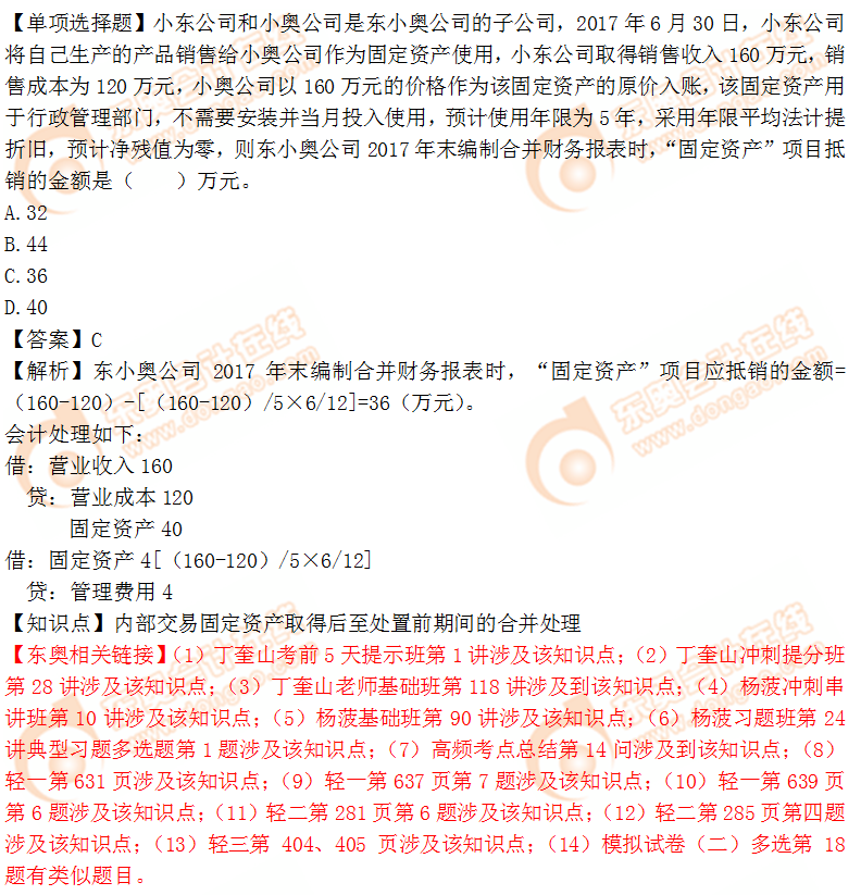 2018年稅務(wù)師《財(cái)務(wù)與會計(jì)》單選題:固定資產(chǎn)項(xiàng)目抵銷 2018年稅務(wù)師《財(cái)務(wù)與會計(jì)》單選題:固定資產(chǎn)項(xiàng)目抵銷