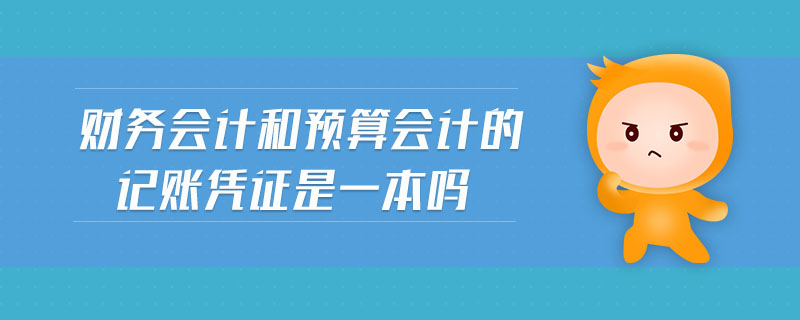 財務會計和預算會計的記賬憑證是一本嗎
