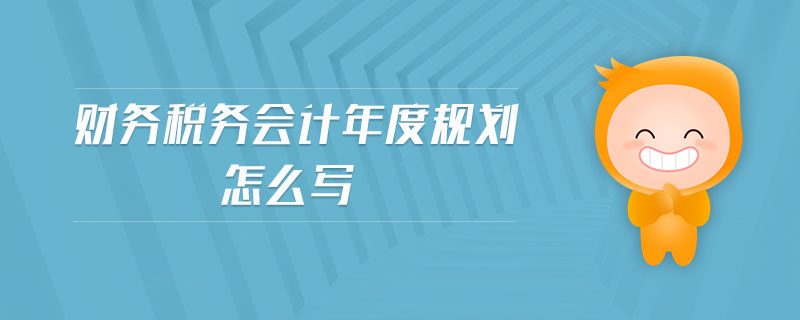 財務稅務會計年度規(guī)劃怎么寫