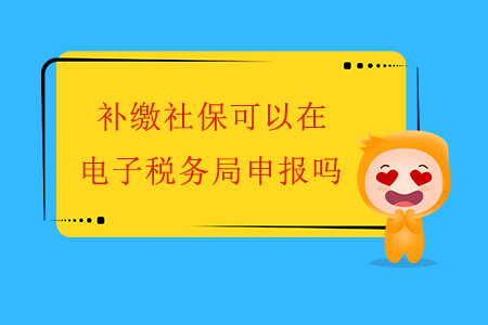 補(bǔ)繳社?？梢栽陔娮佣悇?wù)局申報(bào)嗎？