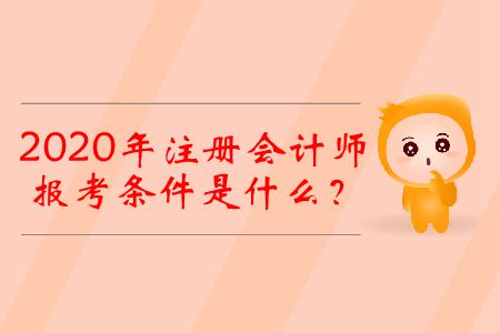 2020年注冊會計師的報考條件是什么？