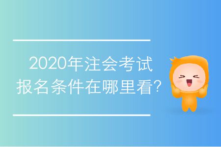 2020年注會(huì)考試報(bào)名條件在哪里看？