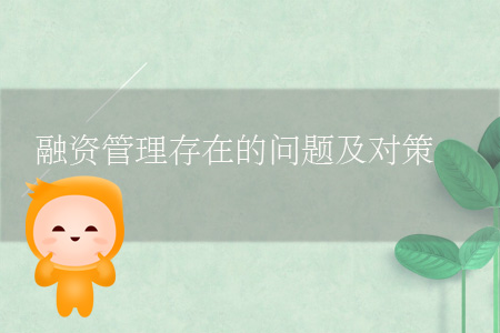 融資管理存在的問題及對策