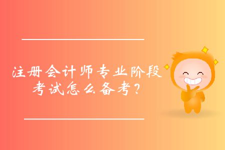 注冊會計師專業(yè)階段考試怎么備考？