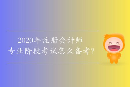 2020年注冊(cè)會(huì)計(jì)師專業(yè)階段考試怎么備考？