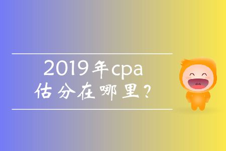2019年cpa估分在哪里？