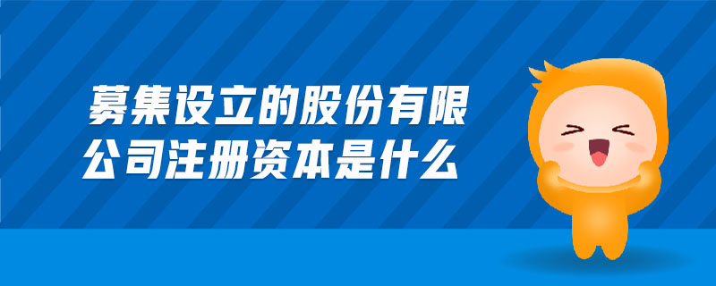 募集設立的股份有限公司注冊資本是什么 募集設立的股份有限公司注冊資本是什么