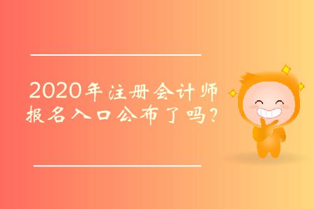 2020年注冊會計師報名入口公布了嗎？