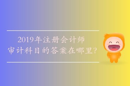 2019年注冊(cè)會(huì)計(jì)師審計(jì)科目的答案在哪里？