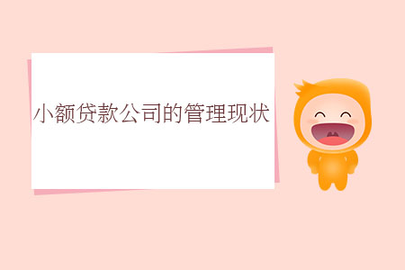 小額貸款公司的管理現(xiàn)狀