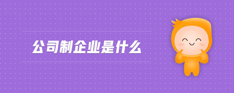 公司制企業(yè)是什么 公司制企業(yè)是什么