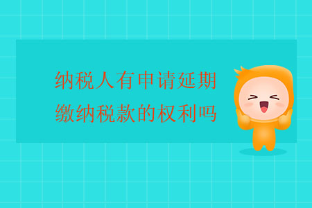 納稅人有申請(qǐng)延期繳納稅款的權(quán)利嗎？