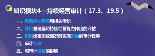 持續(xù)經(jīng)營審計(jì)