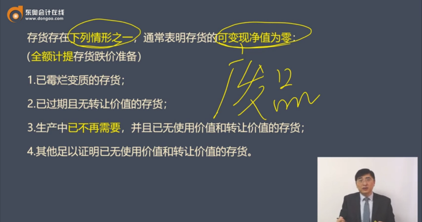 可變現(xiàn)凈值為零