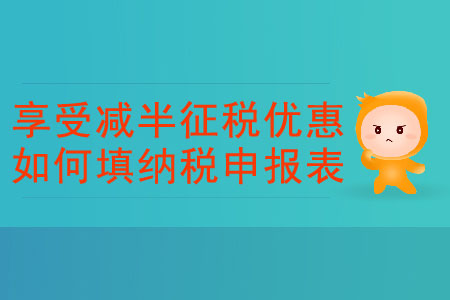 享受減半征稅優(yōu)惠應(yīng)如何填納稅申報表？