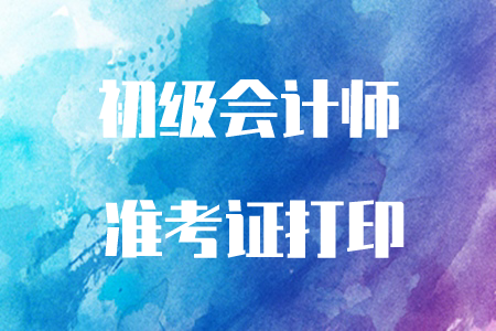 初級(jí)會(huì)計(jì)職稱考試準(zhǔn)考證現(xiàn)在可以打印了嗎？