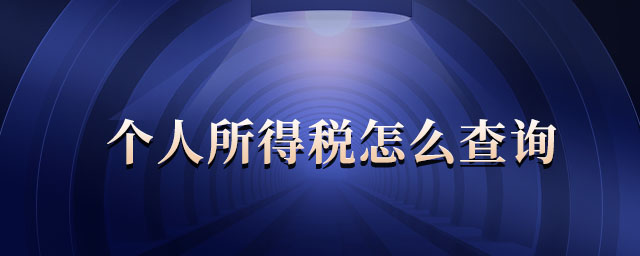 個人所得稅怎么查詢 個人所得稅怎么查詢